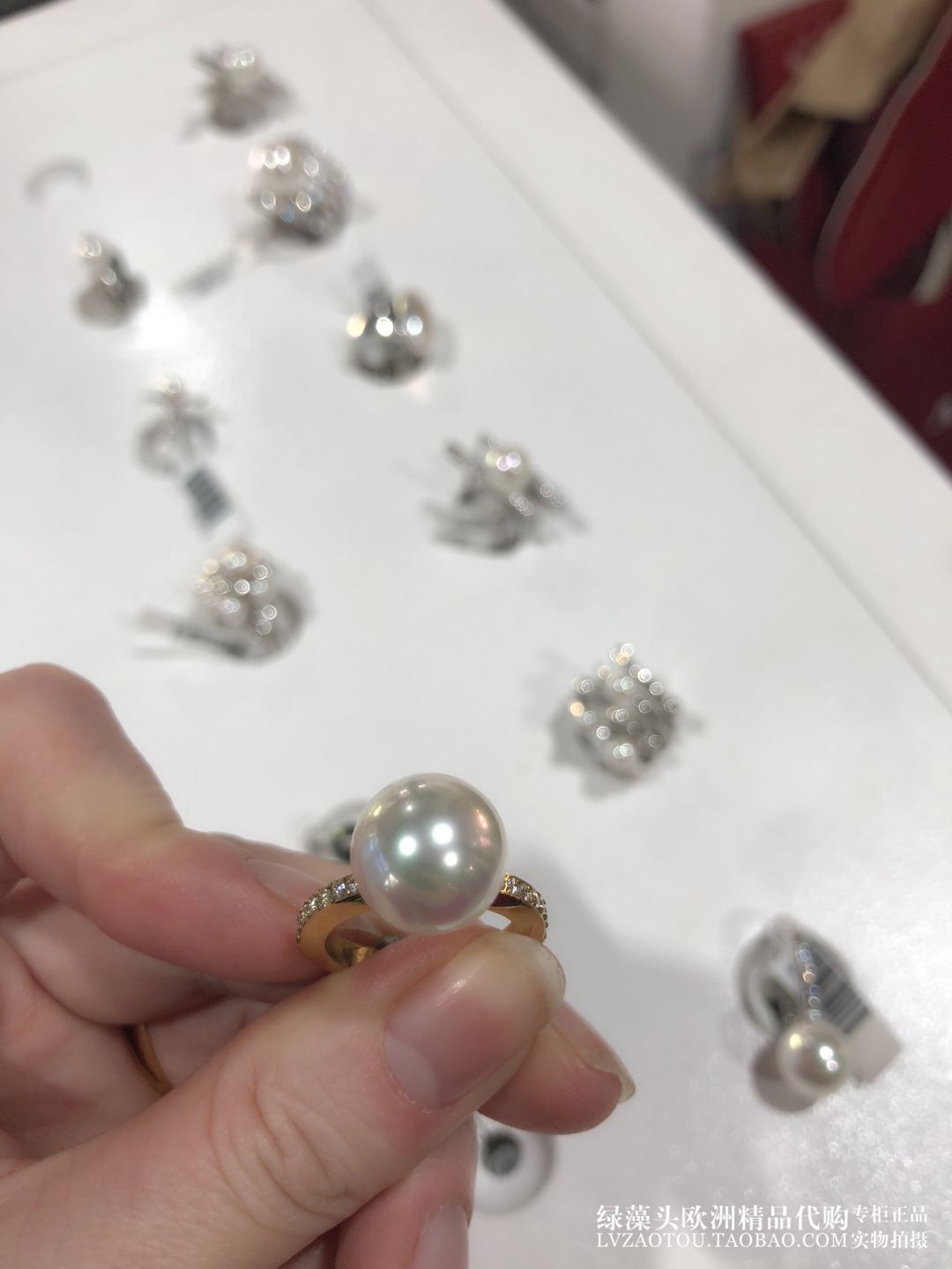 毫米珍珠戒指 12 金镶钻 18K 简约镀 MAJORICA 百年皇室 西班牙正品代购 毫米珍珠戒指 12 金镶钻 18K 简约镀 MAJORICA 百年皇室 西班牙正品代购