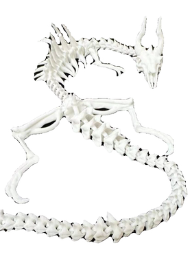 3d骨龙骸骨龙骷髅龙朋克复仇龙之骨现货ins摆挂件手办cos龙饰品