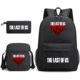 The Last of US three-piece backpack casual canvas backpack male and female students backpack printing