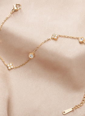 简约精致满天星锆石钛钢手链