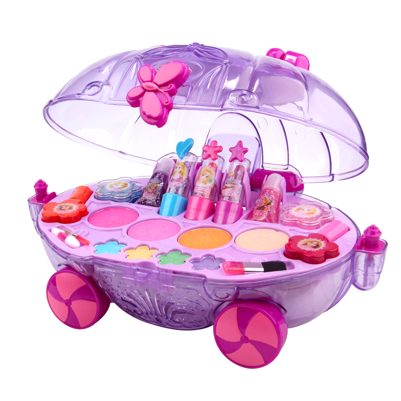 迪士尼儿童化妆品公主化妆车彩妆盒套装过家家