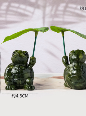 天然岫玉青蛙雕刻件水晶原石打磨雕刻乌龟小鸟装饰摆件家居工艺品