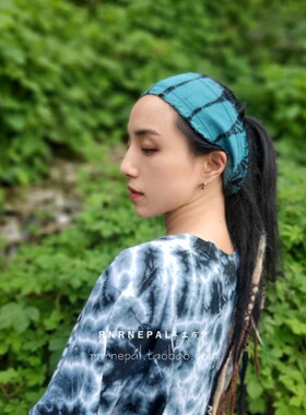 扎染脏辫发箍摇滚嬉皮吸汗尼泊尔