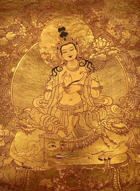 青海热贡手绘梵巷唐卡装饰画