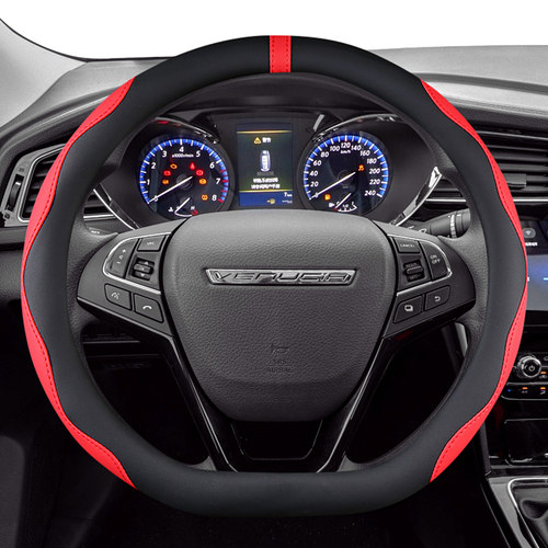 启辰t90 T70启辰星启辰T60 EV D60汽车方向盘套D型柔软皮吸汗把套 - 图2