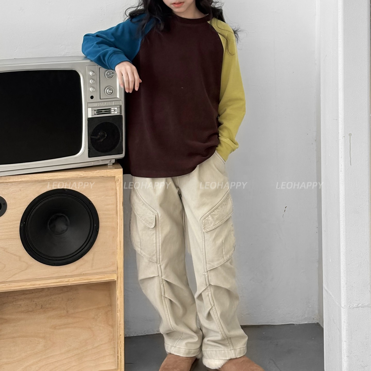 LEOHAPPY女童加绒裤子儿童牛仔裤2025新款中大童工装裤亲子休闲裤,淘宝优惠券,粉丝福利购,淘宝优惠卷