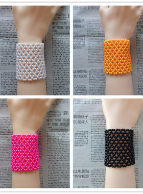 女士宽手链仿珍珠原创仿珍珠