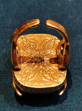 中古饰品经典山茶花戒指女小众设计高级感手工精致独特气质