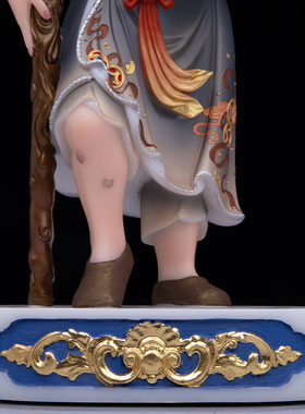 十不全飞龙施公佛像汉白玉摆件