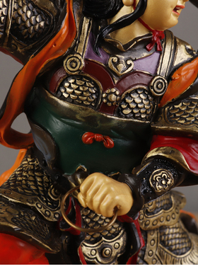 铜彩绘中坛元帅哪吒三太子摆件