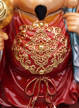 三面大黑天财神黄铜供奉摆件