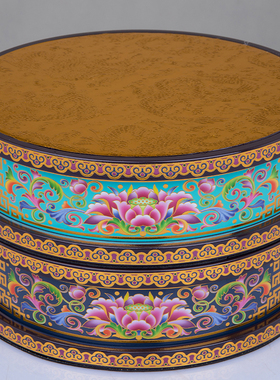 合金增高桌面珐琅圆形底座摆件