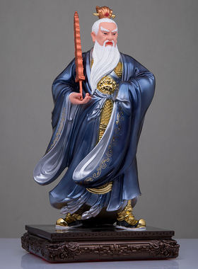 姜子牙神像树脂仿铜彩摆件
