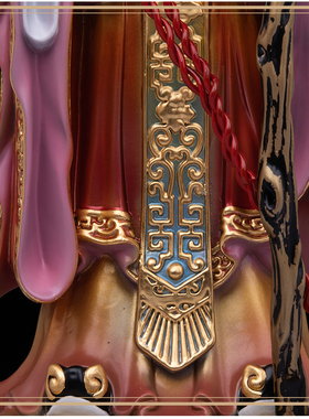 台湾彩绘月老神像供奉摆件