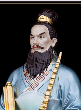 纯铜姜子牙姜太公神像摆件