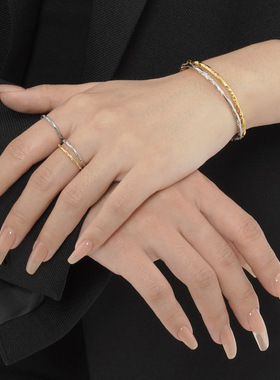 S925纯银个性韩版简约细窄戒指