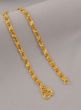 新款车花手链镀金手链女久不掉色沙金女款手链520送女友送老婆