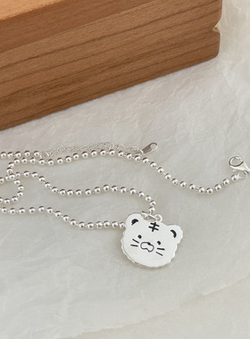 足银99纯银儿童项链生肖宝宝