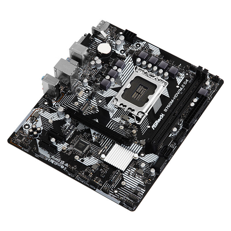 华擎(ASRock) B760M-HDV/M.2 D4台式机主板 支持 13100F 13400F - 图1