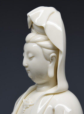 德化陶瓷大师慈航家居摆设包邮