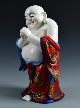 居家保平安描金弥勒佛像