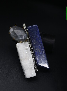 手工天然水晶胸花