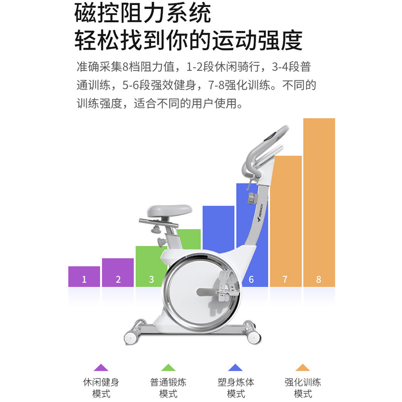 麦瑞克银月动感单车家用健身车磁控静音脚踏车减肥有氧运动自行车 - 图2