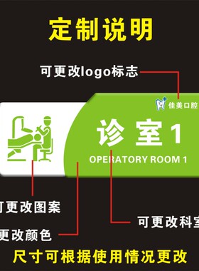 口腔牙科诊室医院定制订做门牌