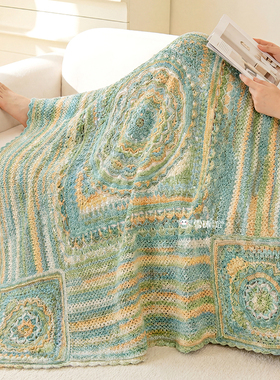 雪球春野织光毯DIY钩多巴胺材料