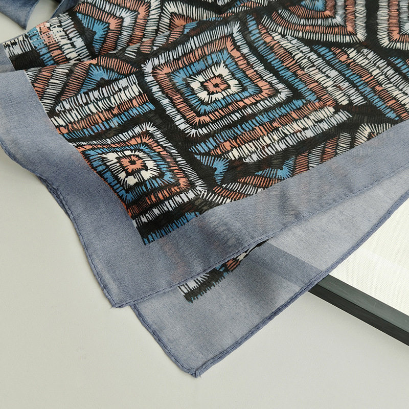 跨境热卖复古几何仿丝棉多功能包头印花方巾防晒披肩围巾女,淘宝优惠券,粉丝福利购,淘宝优惠卷