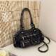 ເອີຣົບແລະອາເມລິກາ denim handbags washed niche rivet design crossbody bag fashionable trendy retro shoulder bag