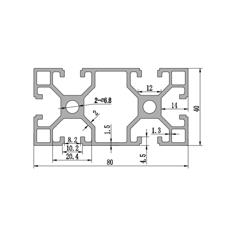 工业铝型材 欧标直角4080EGL 工业框架 铝合金型材