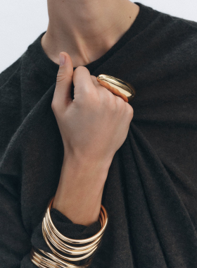 极简女合金手镯小众时尚