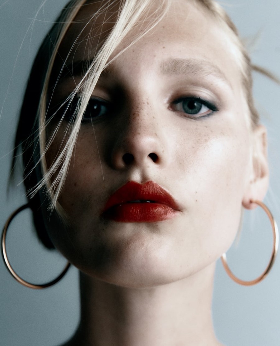 PDO 金色欧美ins网红大圈C圈夸张简约极简时尚耳环耳钉耳饰女 - 图1