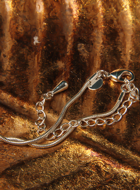 极简银色点钻春夏街拍吊坠