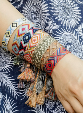 尼泊尔手工波西米亚民族手腕带绳