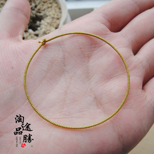 原创设计超细0.8毫米土黄色手工编织金刚结订做手绳手链财富增运 - 图2