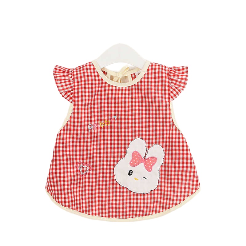 New style baby girl eating bib, rice bib, anti-dirty waterproof baby coverall, summer thin apron for girls and children