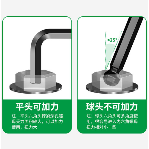 保联内六角扳手套装6角螺丝刀工具内六方合金加长梅花方扳手公制 - 图1