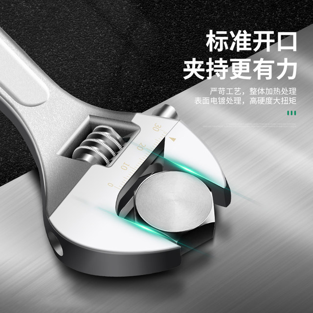 Movable wrench tools collection movable wrench hand multifunctional large opening pipe pliers hardware small wrench movable wrench board