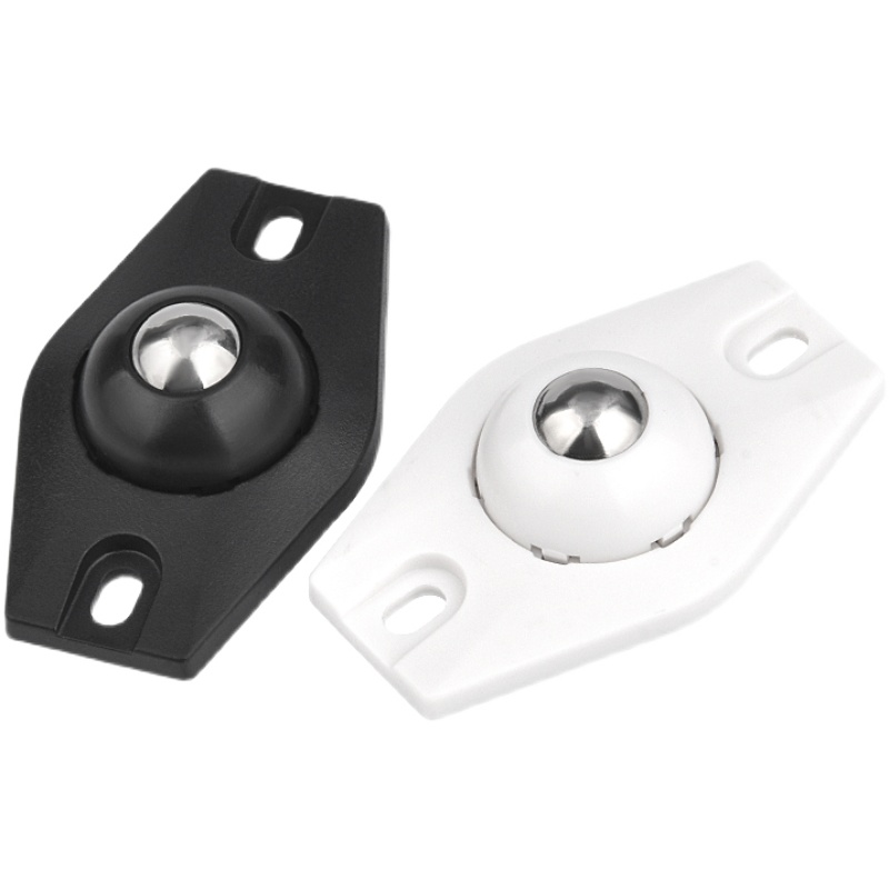 万向轮轮子滑轮底座滚珠式不锈钢可粘贴脚轮转椅橡胶滚轮移动推车 - 图3