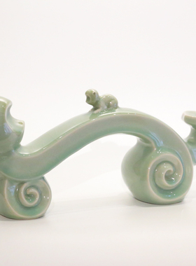 如意作品釉色福寿双全摆件