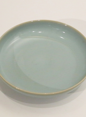 国大师朱文立手拉胚支钉盘汝瓷汝窑天青釉邮票四件套传世器型二级