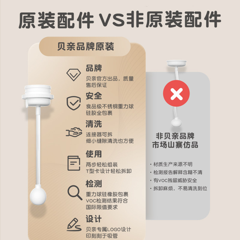 贝亲宽口径奶嘴第三代奶嘴自然离乳吸嘴重力球吸管配件BA153 - 图2