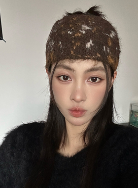 复古风美拉德系混色发带
