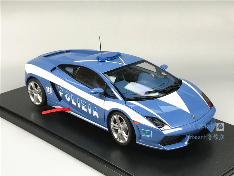 奥拓 AUTOART 1:18 兰博基尼 LP560-4 盖拉多 警车 合金汽车模型 - 图2