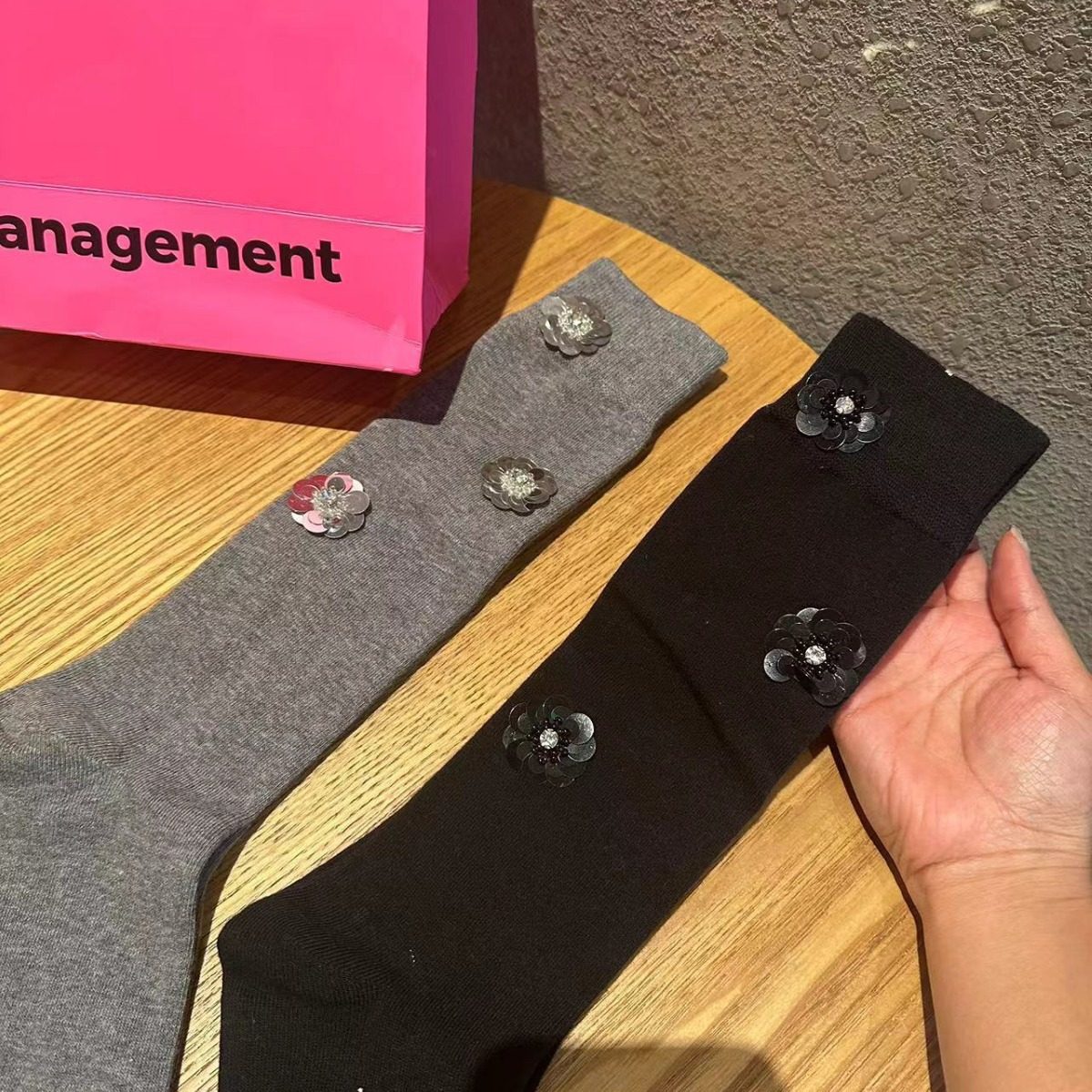 2026年早春设计手工花朵系列小腿袜,淘宝优惠券,粉丝福利购,淘宝优惠卷