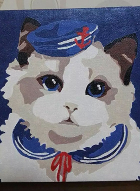 diy数字油画手绘卡通动漫宠物