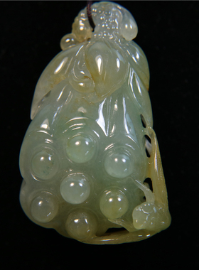 成大业玉石翡翠福寿好运气吊坠