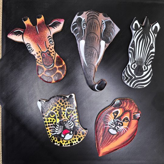 Imported hand-painted cowhide refrigerator magnet with ethnic characteristics